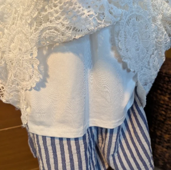 White Boho Lace Loose Fit Tank Top Halter Top Neck XXL - Picture 8 of 15